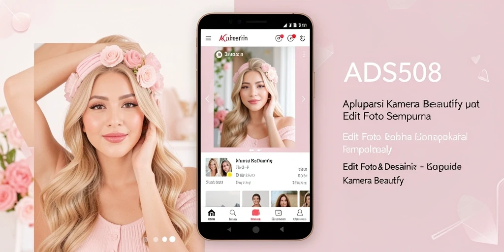 Antarmuka pengguna aplikasi Kamera Beautify yang modern dan intuitif.