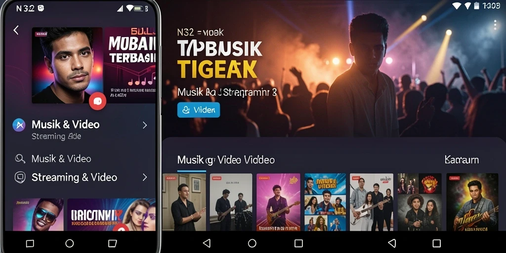 Tampilan antarmuka pengguna N32 yang menarik untuk Streaming Video.