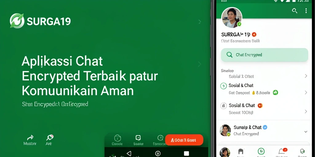 Tampilan antarmuka pengguna SURGA19 yang menarik untuk aplikasi Chat Encrypted.