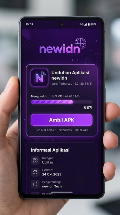 Tampilan halaman APK newidn