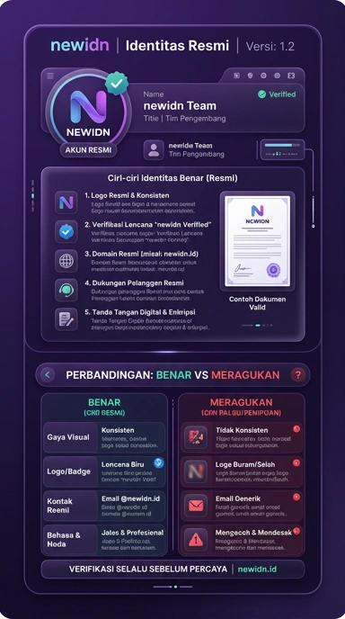 Tampilan kanal resmi newidn